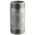 Merit Brass Co 1/2 x 5 304 Stainless Steel Pipe Nipple, 16168 PSI, Sch. 40 4008-500